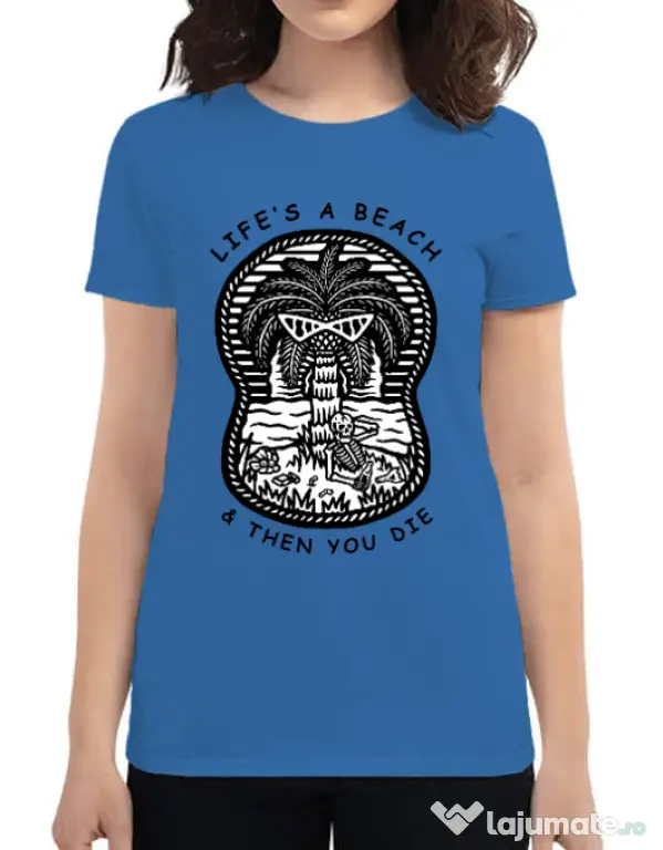 Tricou ADLER dama Sunset chill Albastru azuriu