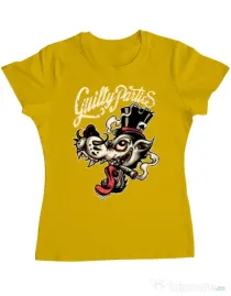 Tricou ADLER dama Guilty parties Galben