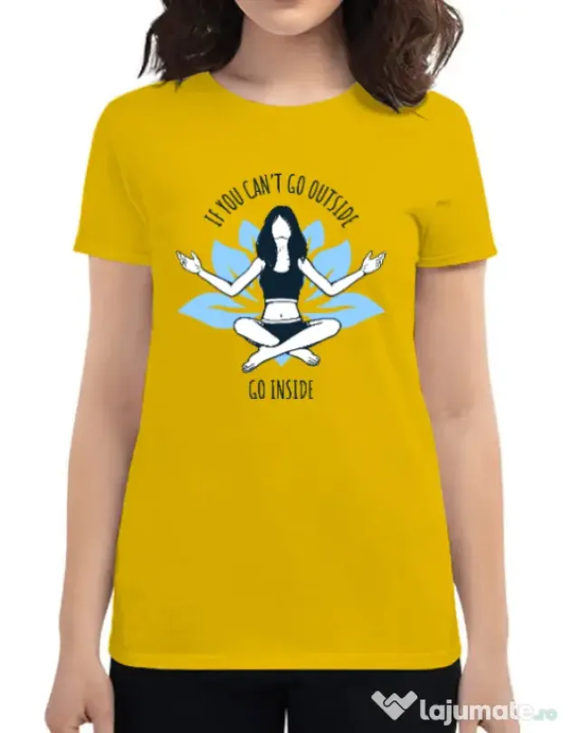 Tricou ADLER dama Go inside Galben