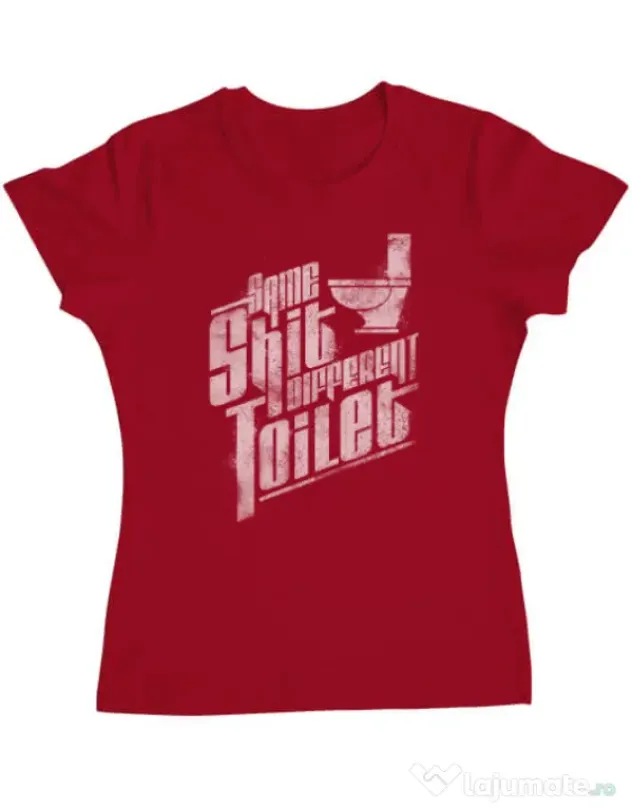 Tricou ADLER dama Same shit Rosu