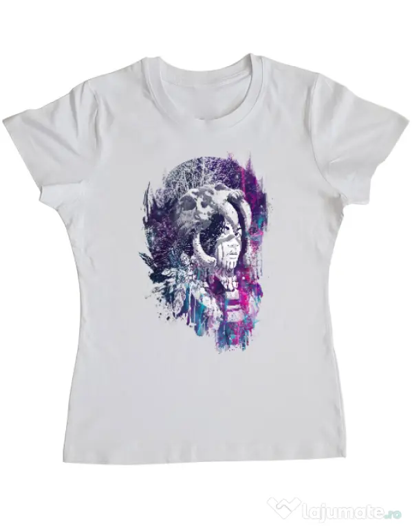 Tricou ADLER dama Shaman Alb