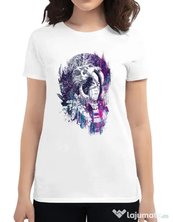 Tricou ADLER dama Shaman Alb