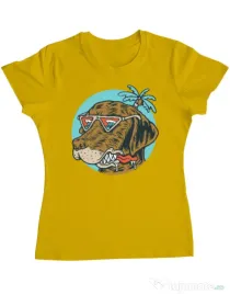 Tricou ADLER dama Chill dog Galben