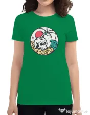 Tricou ADLER dama Skull and beach Verde mediu