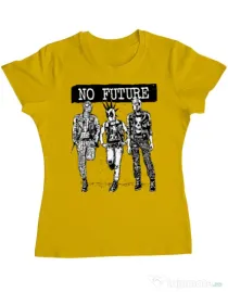 Tricou ADLER dama No future Galben