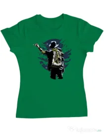 Tricou ADLER dama Zombie pop Verde mediu
