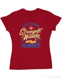 Tricou ADLER dama Strongest women Rosu