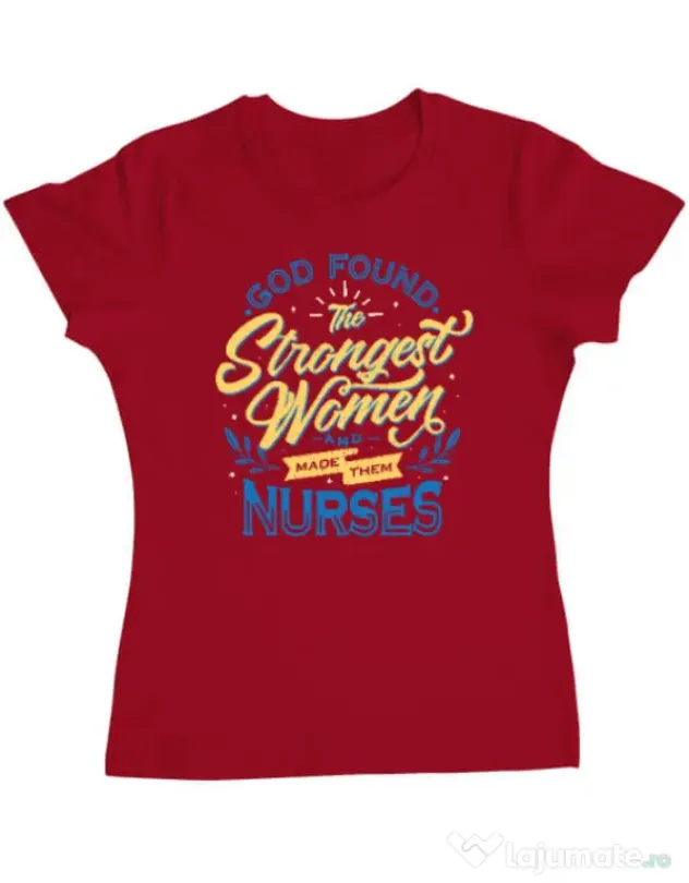 Tricou ADLER dama Strongest women Rosu