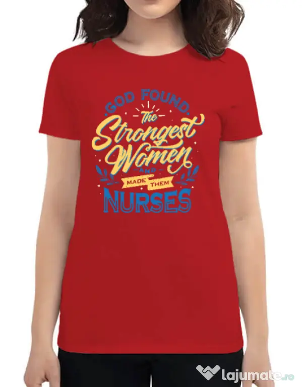 Tricou ADLER dama Strongest women Rosu