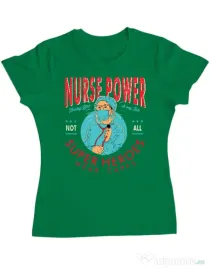 Tricou ADLER dama Nurse power Verde mediu