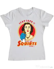 Tricou ADLER dama Squirts Alb