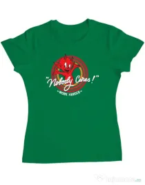 Tricou ADLER dama Nobody cares Verde mediu