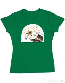 Tricou ADLER dama Beauty wave Verde mediu