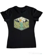 Tricou ADLER dama Beauty waterfall Negru