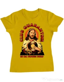 Tricou ADLER dama Club quarantine Galben