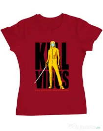 Tricou ADLER dama Kill bill Rosu