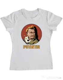 Tricou ADLER dama Putin Tin Alb