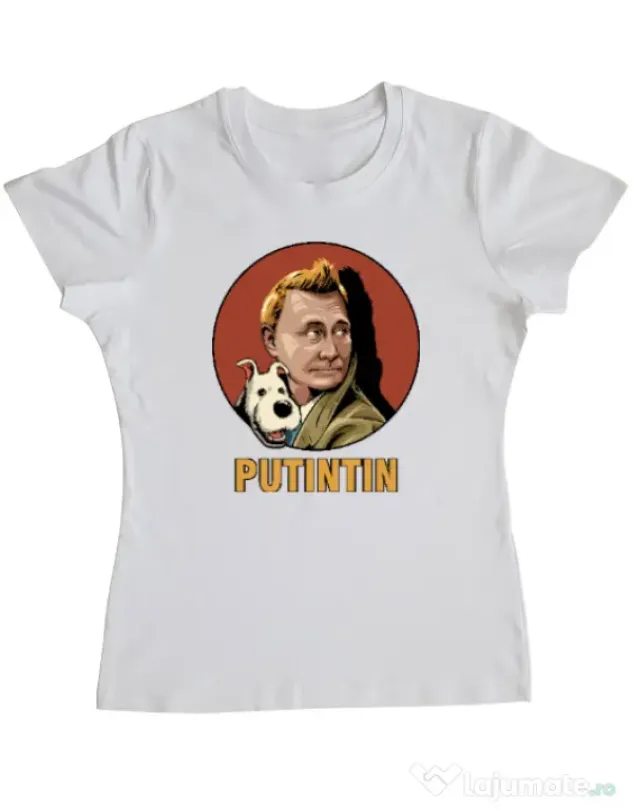 Tricou ADLER dama Putin Tin Alb