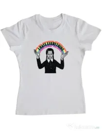 Tricou ADLER dama I hate everything Alb