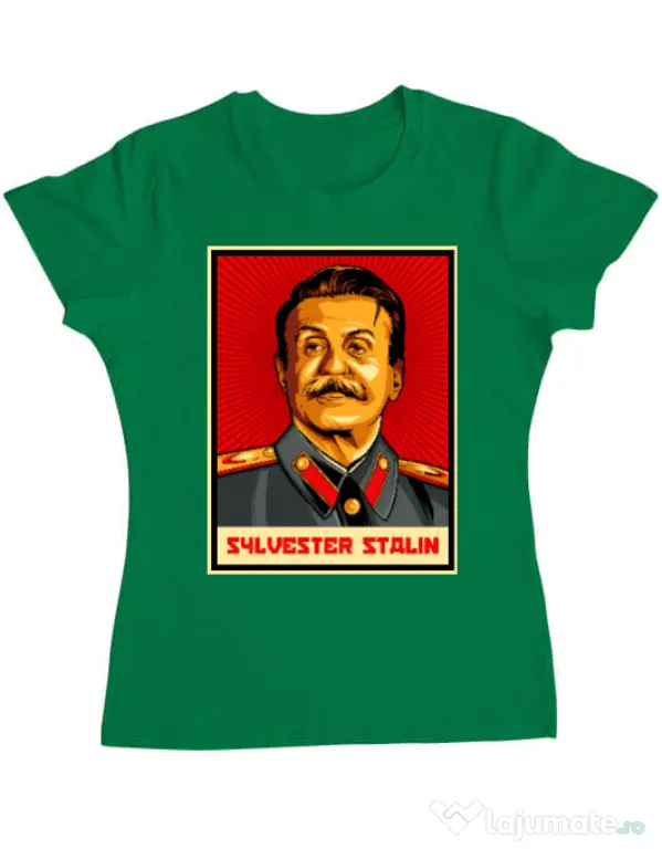 Tricou ADLER dama Sylvester Stalin Verde mediu