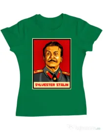Tricou ADLER dama Sylvester Stalin Verde mediu