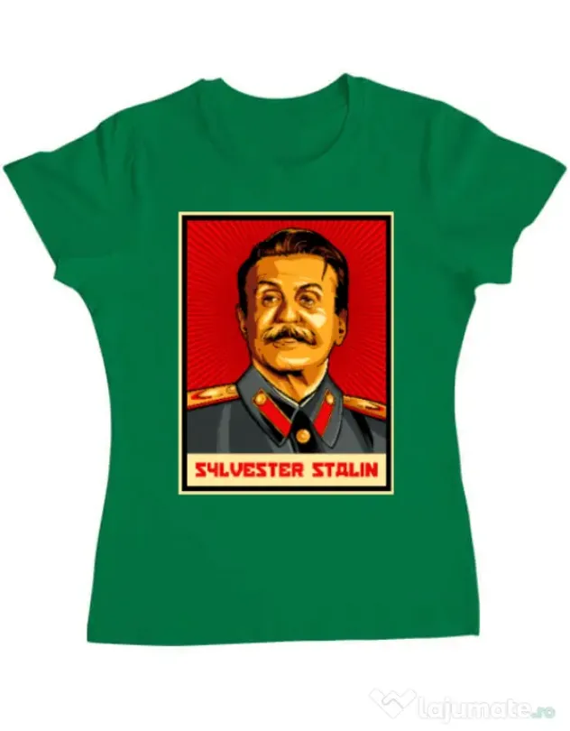 Tricou ADLER dama Sylvester Stalin Verde mediu