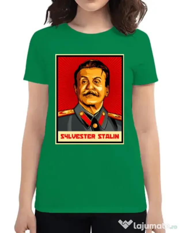 Tricou ADLER dama Sylvester Stalin Verde mediu