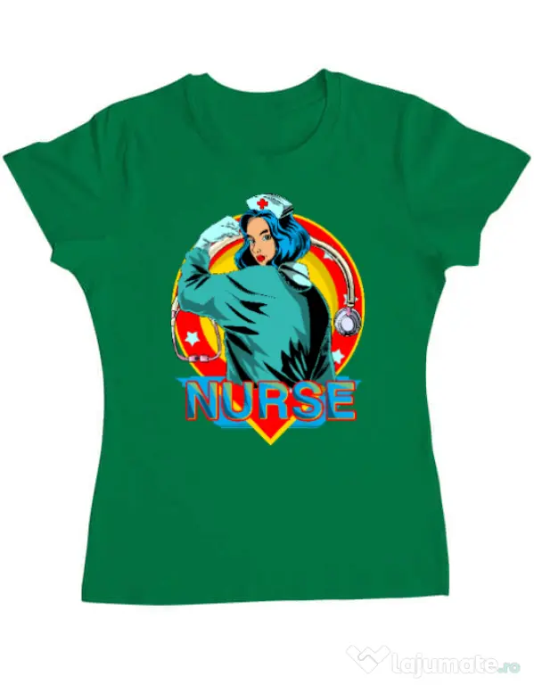Tricou ADLER dama Strong nurse Verde mediu