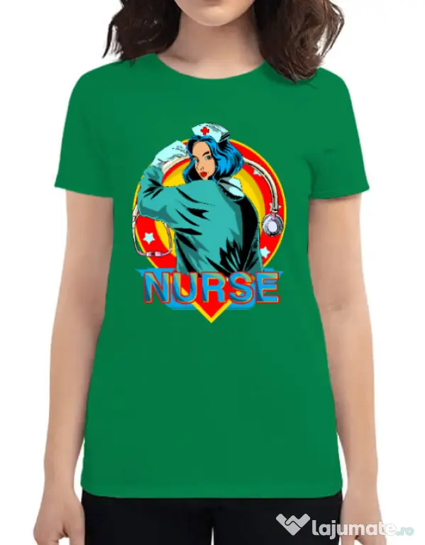 Tricou ADLER dama Strong nurse Verde mediu