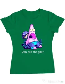 Tricou ADLER dama You are the star Verde mediu