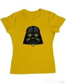 Tricou ADLER dama Cat Vader Galben
