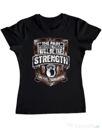 Tricou ADLER dama The pain you feel Negru