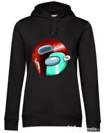 Hoodie dama cu gluga Behind you Negru