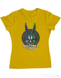 Tricou ADLER dama Helloney tunes Galben