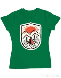 Tricou ADLER dama Sunset camp Verde mediu