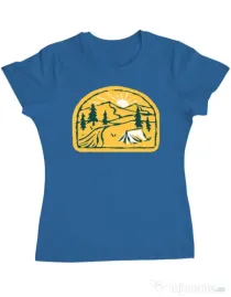 Tricou ADLER dama River camp Albastru azuriu