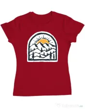Tricou ADLER dama Mountain beauty Rosu 