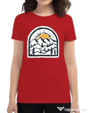 Tricou ADLER dama Mountain beauty Rosu 
