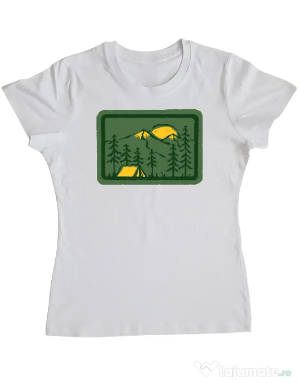 Tricou ADLER dama Camping 2 Alb