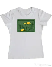 Tricou ADLER dama Camping 2 Alb
