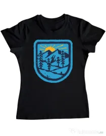 Tricou ADLER dama Great nature Negru