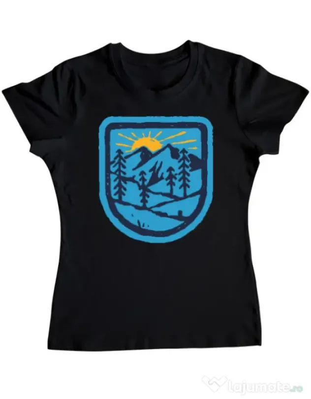 Tricou ADLER dama Great nature Negru