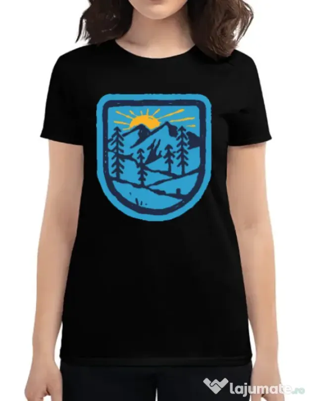 Tricou ADLER dama Great nature Negru
