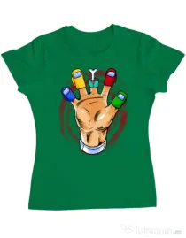 Tricou ADLER dama High five Verde mediu