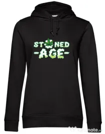 Hoodie dama cu gluga Stoned age Negru