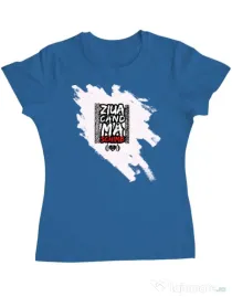 Tricou ADLER dama ZIUA CAND MA SCHIMB - Adi Morosanu Albastru azuriu