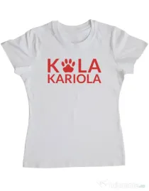 Tricou personalizat dama Logo Kola Rosu Alb