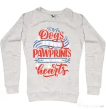 Bluza personalizata dama Dogs leave pawprints Migdala melanj