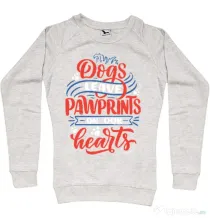 Bluza personalizata dama Dogs leave pawprints Migdala melanj