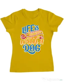 Tricou personalizat dama Custom design Galben